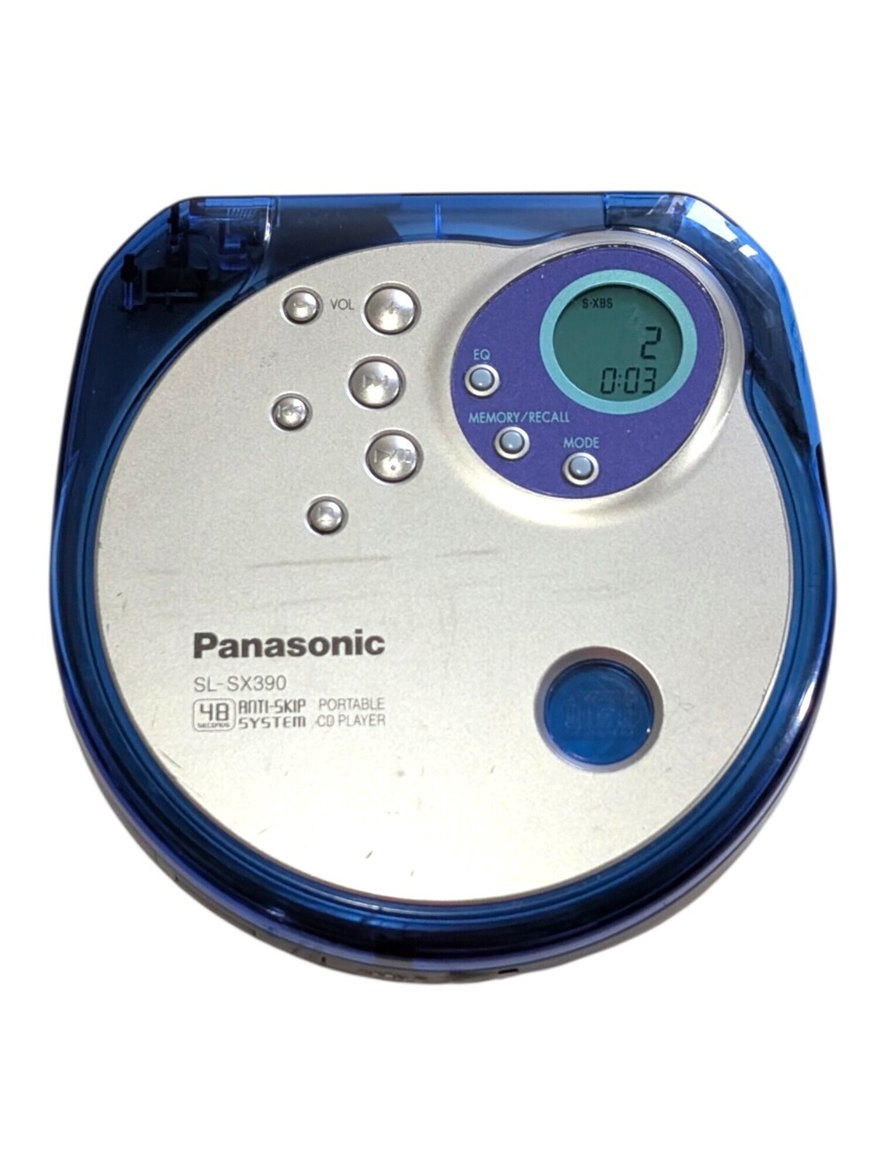 Panasonic SL-SX390 Portable CD Player Anti Skip Gray Blue Tested